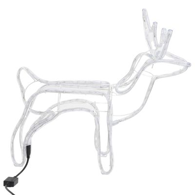 vidaXL Folding Christmas Reindeer Figure with 120 LEDs Warm White 60x30x60 cm