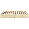 vidaXL Bed Frame with Drawers without Mattress Sonoma Oak 200x200 cm