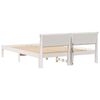 vidaXL Bed Frame with Headboard White 150 x 200 cm Solid Pine Wood