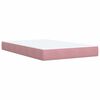 vidaXL Box Spring Bed with Mattress Pink 120x190 cm Small Double Velvet
