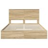 vidaXL Storage Bed with Drawer Sonoma Oak 150 x 200 cm Engineered Wood