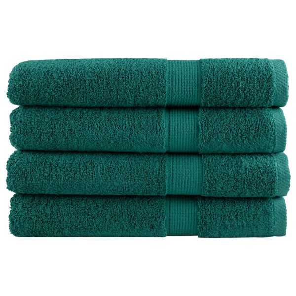 vidaXL Premium Sauna Towels SOLUND 4 pcs Green 80x200 cm 600 gsm