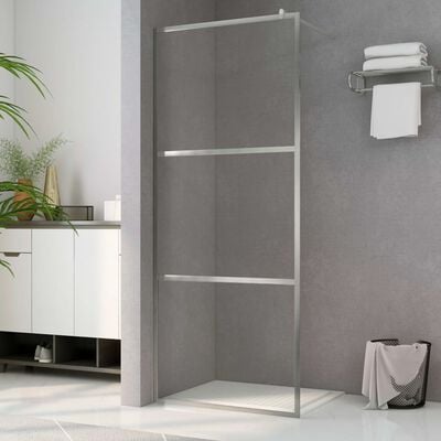 vidaXL Walk-in Shower Wall with Clear ESG Glass 100x195 cm