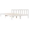 vidaXL Extra Long Bed Frame without Mattress White 140x220 cm Solid Wood Pine