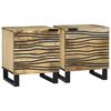 vidaXL Bedside Cabinet 2 pcs Brown 40 x 33 x 46 cm Solid Acacia wood