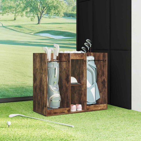 vidaXL Golf Cabinet Plain Smoked Oak 102 x 45 x 85.5 cm