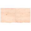 vidaXL Table Top 120x60x(2-4) cm Untreated Solid Wood Oak