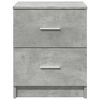 vidaXL Bedside Cabinet with 2 Drawers Concrete Grey 40x36x50 cm