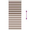 vidaXL Zebra Blind Brown 115x230 cm Fabric Width 110.9 cm Polyester