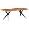 vidaXL Dining Table 200x90x76 cm Solid Acacia Wood