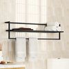 vidaXL Towel Rack Black 95x25x22 cm Iron