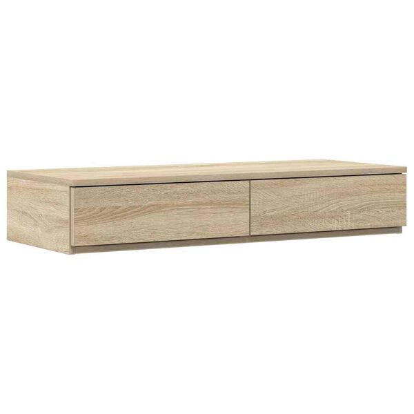 vidaXL Bed Drawers Sonoma Oak 100 x 36.5 x 16.5 cm Engineered Wood