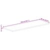 vidaXL Table Top 140x60x2.5 cm Rectangular Solid Wood Rough Mango