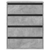 vidaXL Corner Chest of Drawers Concrete Grey 60x41x76 cm Engineered Wood
