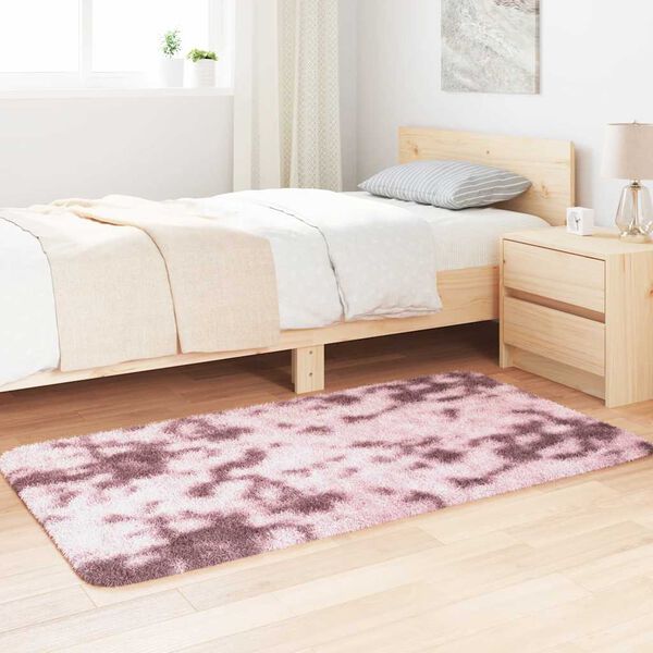 vidaXL Shaggy Rug High Pile NAVARRA Dusty Pink 80x150 cm Polyester
