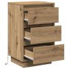 vidaXL Bedside Cabinet Artisan Oak 39 x 34.5 x 65 cm Engineered wood
