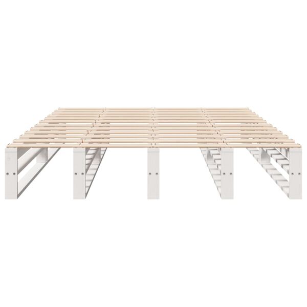 vidaXL Bed Frame without Mattress White 160x200 cm Solid Wood Pine