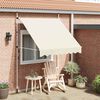 vidaXL Manual Retractable Awning 200 cm Cream