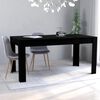 vidaXL Dining Table Black 160x80x76 cm Engineered Wood