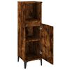 vidaXL Bathroom Cabinet Smoked Oak 30x30x100 cm Engineered Wood