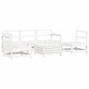 vidaXL 6 Piece Garden Sofa Set White Solid Wood Pine
