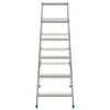 vidaXL Aluminium Double-Sided Step Ladder 6 Steps 136 cm