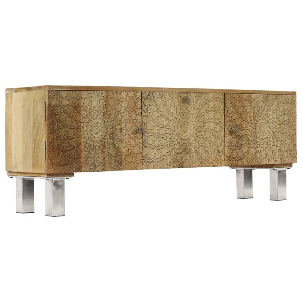 vidaXL TV Cabinet Solid Mango Wood 118x30x45 cm