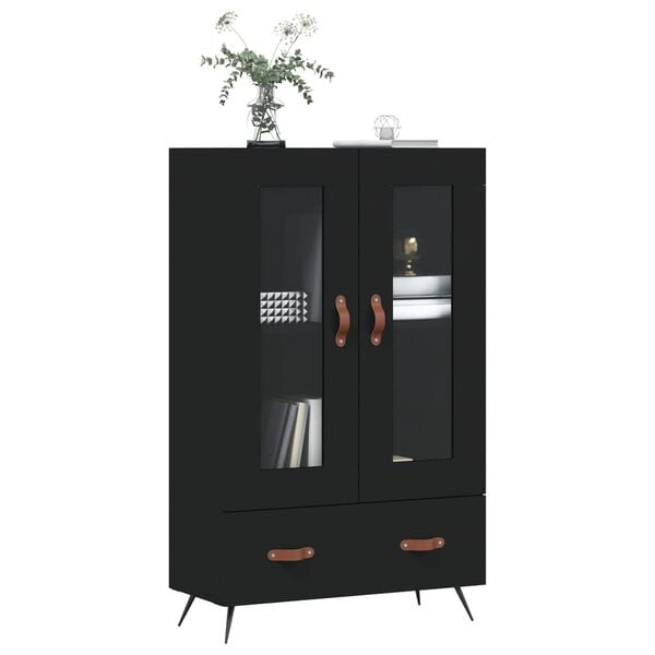 vidaXL Highboard Black 69.5x31x115 cm Engineered Wood