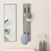 vidaXL Wall-Mounted Coat Rack Grey sonoma 20 x 1.5 x 100 cm