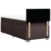 vidaXL Box Spring Bed with Mattress Dark Brown 90x200 cm Fabric