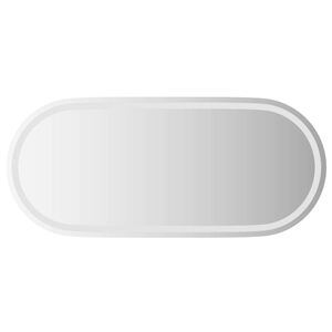 vidaXL LED Bathroom Mirror Transparent 100 x 45 cm Tempered Glass