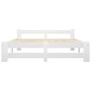 vidaXL Bed Frame without Mattress White Solid Pine Wood 180x200 cm Super King