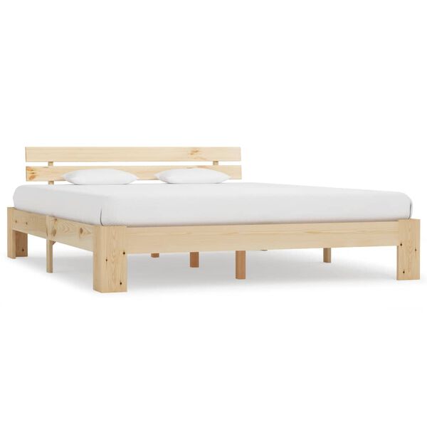 vidaXL Bed Frame without Mattress 180x200cm Solid Wood Pine