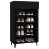 vidaXL Shoe Cabinet Black 60x35x105 cm Engineered Wood