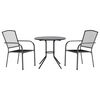 vidaXL Stackable Garden Chair Set 3 pcs Anthracite Powder-coated Steel