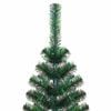 vidaXL Artificial Pre-lit Christmas Tree Green 240 cm PVC and Metal