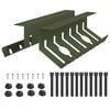 vidaXL Under Desk Cable Management Tray 2 pcs Olive Green