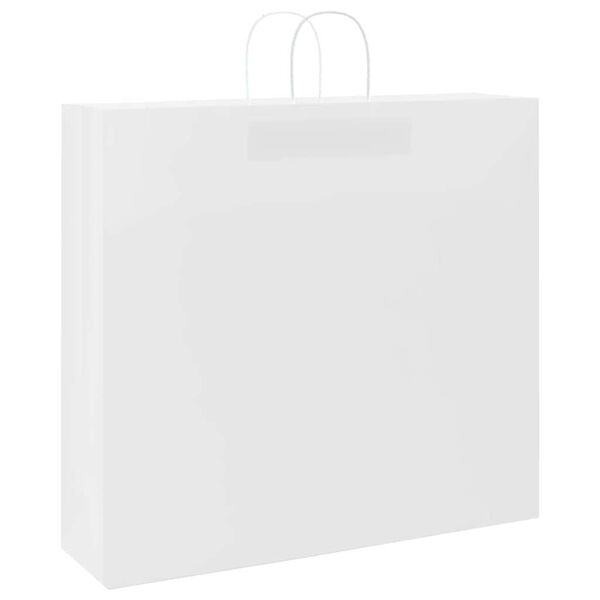 vidaXL Paper Bags 250 pcs with Handles White 54x15x49 cm