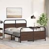 vidaXL Bed Frame Without Mattress 120x200 cm Brown Oak Engineered Wood