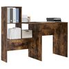 vidaXL Desk Smoked Oak 131.5 x 50 x 106.5 cm Engineered Wood