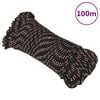 vidaXL Boat Rope Black 5 mm 100 m Polypropylene