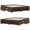 vidaXL Bed Frame without Mattress Brown Oak 150x200 cm King Size Engineered Wood