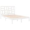 vidaXL Bed Frame without Mattress White Solid Wood 120x190 cm Small Double