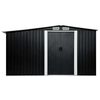 vidaXL Garden Shed with Sliding Doors Anthracite 329.5x131x178 cm Steel