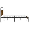 vidaXL Bed Frame Without Mattress 160x200 cm Smoked Oak Engineered Wood