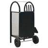 vidaXL Firewood Cart Black 30x35x81 cm Steel