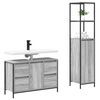 vidaXL Bathroom Furniture Set with Drawer 2 pcs Grey sonoma and Black