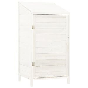 vidaXL Garden Shed White 55x52x112 cm Solid Wood Fir