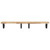 vidaXL Basin Shelf Wall Mounted Steel and Solid Wood Acacia