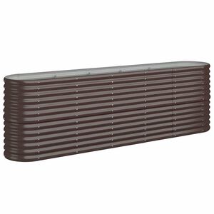 vidaXL Garden Raised Bed Galvanised Steel 224x40x68 cm Brown